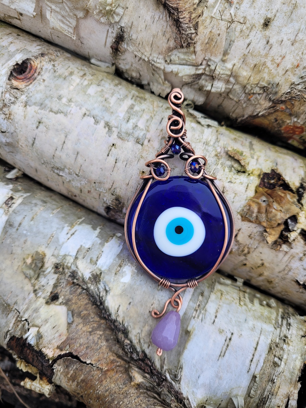 Wisior miedziany oko proroka średnie II