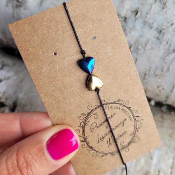 Bransoletka minimalistyczna czarna hematyt