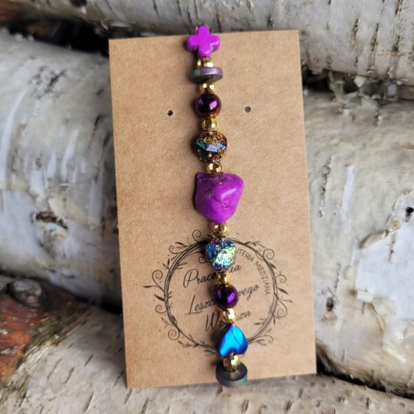 Bransoletka mix fioletowych minerałów
