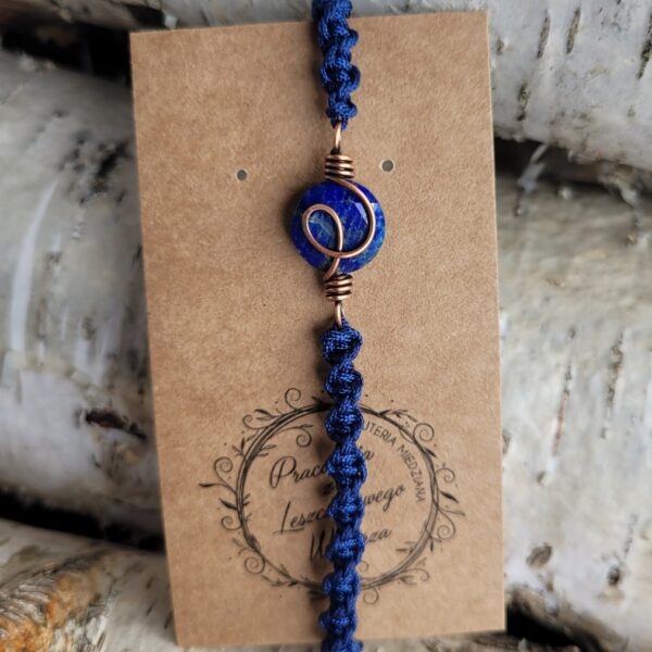 Bransoletka spirala granatowa lapis lazuli