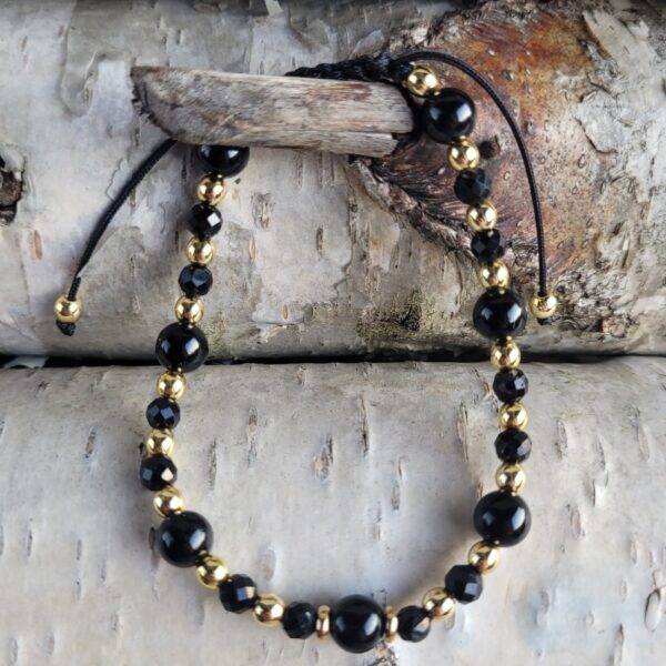 Bransoletka turmalin z hematytem