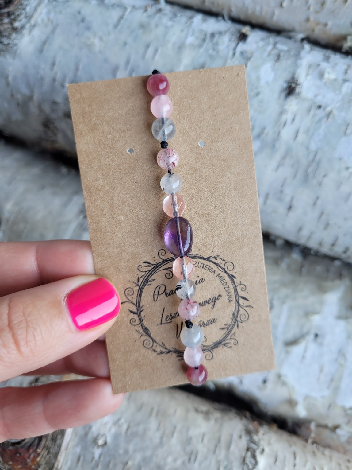 Bransoletka mix ametyst labradoryt agat kwarce - obrazek 4