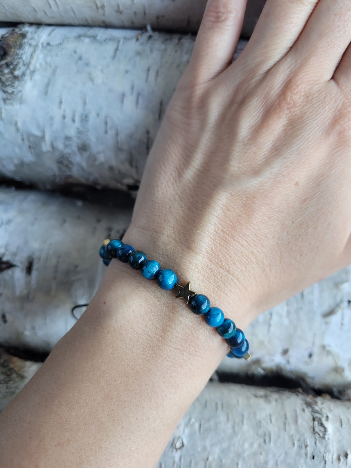 Bransoletka kocie oko z gwiazdką - obrazek 4