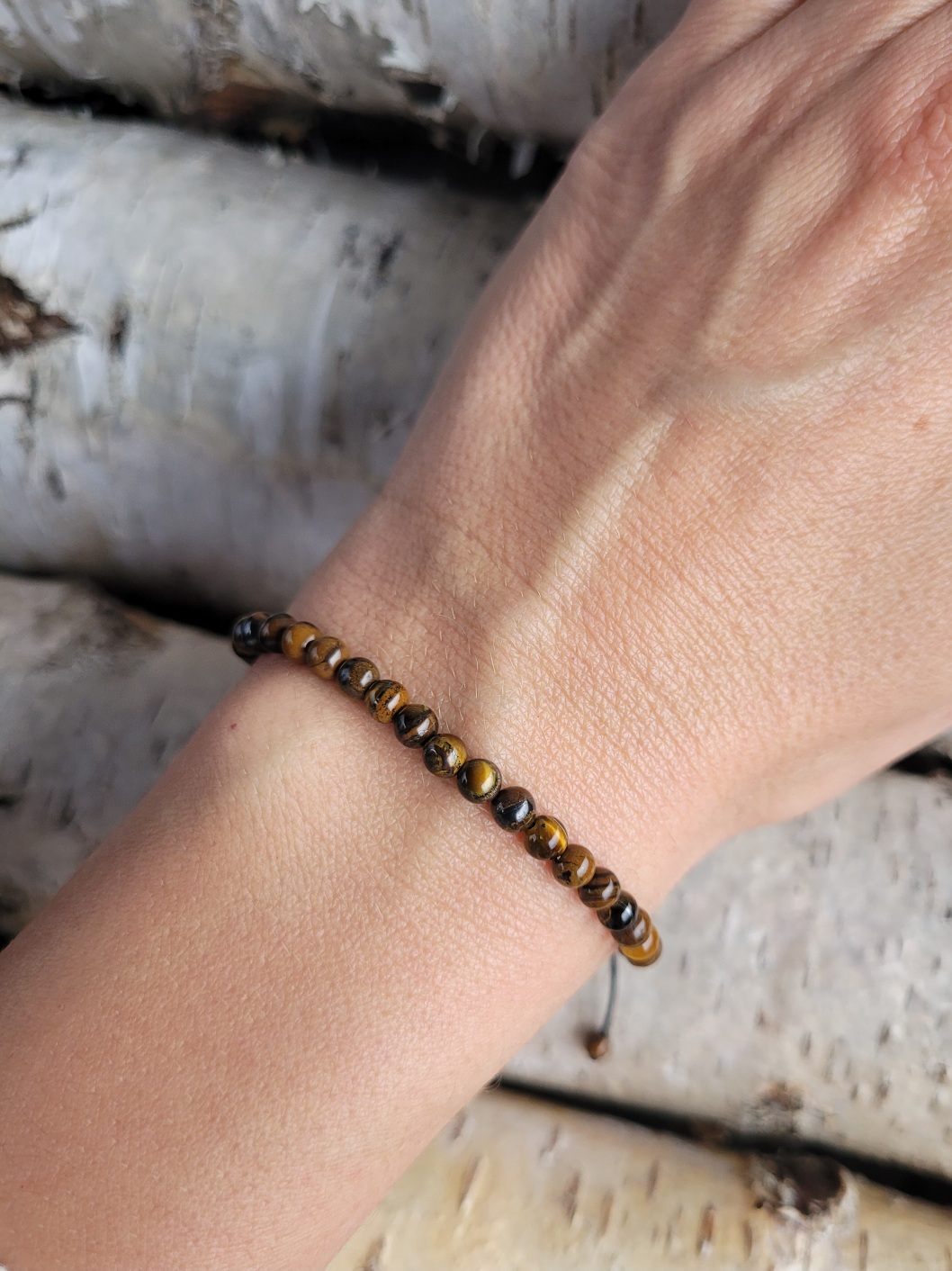 Bransoletka tygrysie oko 4mm - obrazek 4