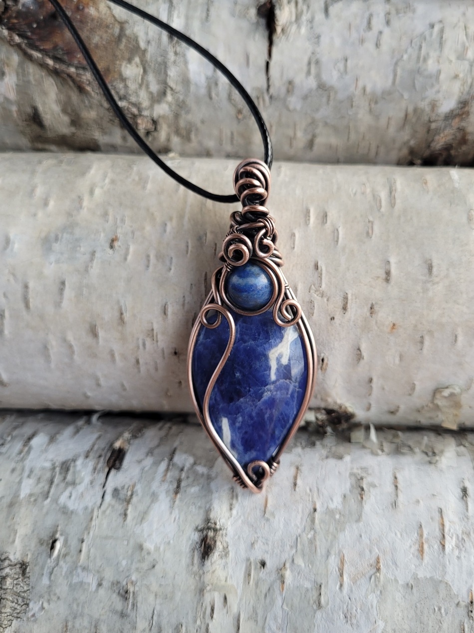 Wisior miedziany sodalit - obrazek 2